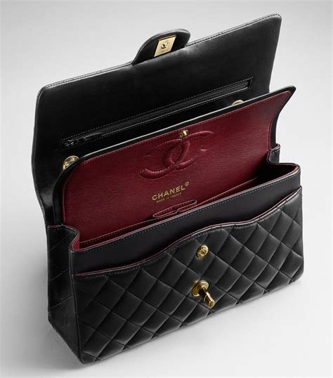 chanel classic flap bag black inside|original Chanel classic flap bag.